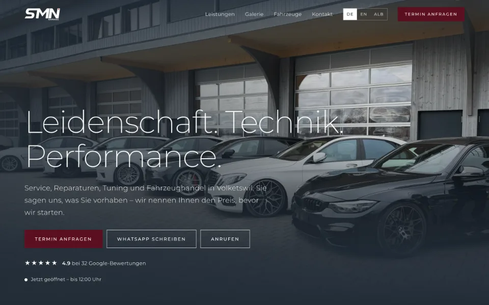 Neue Webseite der SMN Garage von OTS